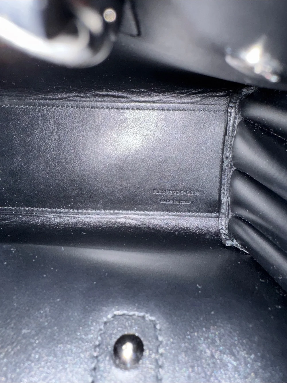Saint Laurent Black Pebbled Leather sac de Jour